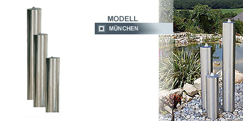 Edelstahlbrunnen Modell München